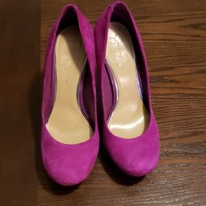 Jessica Simpson Fuschia Suede Platform Heel